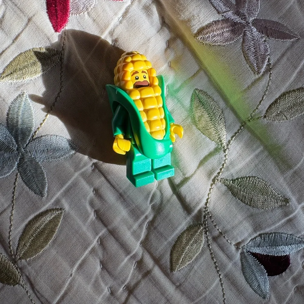 Lego Yellow and Green Corn Cob Costume Minifigure